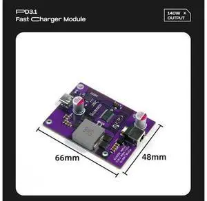 140W Fast Charging Desktop Charger 12-32V Buck-Boost DC5.5X2.5mm to PD3.1 Conversion Module Type-C Output High Power, B2-AB01 140W Fast Charging Desktop Charger 12-32V Buck-Boost DC5.5X2.5mm to PD3.1 Conversion Module Type-C Output High Power, B2-AB01