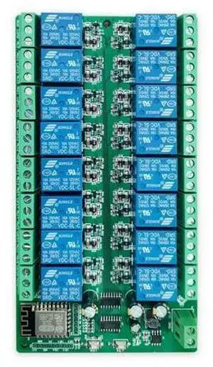 ESP8266 WIFI 16 Channel Relay Module ESP-12F Development Board Power, 16 Way Relay Module Supply Mode 12V-AB01 ESP8266 WIFI 16 Channel Relay Module ESP-12F Development Board Power, 16 Way Relay Module Supply Mode 12V-AB01