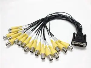 DVI Male to BNC Female Breakout Cable DVI 24+5 to 16 BNC VIDEO+1 BNC VID OUT line For Geovision GV-1480A DVR CCTV Card DVI Male to BNC Female Breakout Cable DVI 24+5 to 16 BNC VIDEO+1 BNC VID OUT line For Geovision GV-1480A DVR CCTV Card