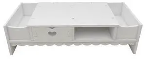 Desktop Computer Monitor Heightened Shelf Desk Storage Keyboard Organizer Rack With A Drawer For Laptops PC Printers Desktop Computer Monitor Heightened Shelf Desk Storage Keyboard Organizer Rack With A Drawer For Laptops PC Printers