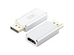 Active Standard DP1.4 to HDMI-Compatible 2.1 Adapter, Dp to HDMI-Compatible Cable Converter, Support 8K@60Hz Active Standard DP1.4 to HDMI-Compatible 2.1 Adapter, Dp to HDMI-Compatible Cable Converter, Support 8K@60Hz