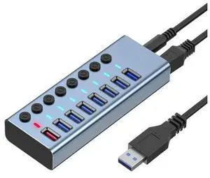 8 Ports USB3.0 Splitter Computer Extender USB HUB 2.4A Fast Charging Port External 12V Power Supply -EU Plug 8 Ports USB3.0 Splitter Computer Extender USB HUB 2.4A Fast Charging Port External 12V Power Supply -EU Plug