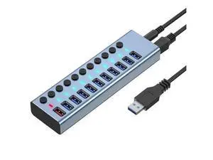 11 Ports USB3.0 Splitter Computer Extender USB HUB 2.4A Fast Charging Port External 12V Power Supply -EU Plug 11 Ports USB3.0 Splitter Computer Extender USB HUB 2.4A Fast Charging Port External 12V Power Supply -EU Plug