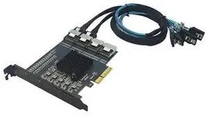 PCIE X4 to 16Port SATA3.0 6Gb Expansion Card PCI Express 4X to 4 Port MiniSAS SFF-8073 Riser Card + 4PCS SFF8087 to 4 SATA Cable PCIE X4 to 16Port SATA3.0 6Gb Expansion Card PCI Express 4X to 4 Port MiniSAS SFF-8073 Riser Card + 4PCS SFF8087 to 4 SATA Cable