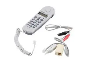 Telephone Phone Butt Test Tester Lineman Tool Network Cable Set Device C019 Check for Telephone Line Fault Grey White Telephone Phone Butt Test Tester Lineman Tool Network Cable Set Device C019 Check for Telephone Line Fault Grey White