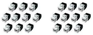 50-Pack Cat6a RJ45 Keystone Jack - Cat6 Compatible -180 Degree Toolless -Ethernet Wall Jack -Cat6a Network Coupler 50-Pack Cat6a RJ45 Keystone Jack - Cat6 Compatible -180 Degree Toolless -Ethernet Wall Jack -Cat6a Network Coupler