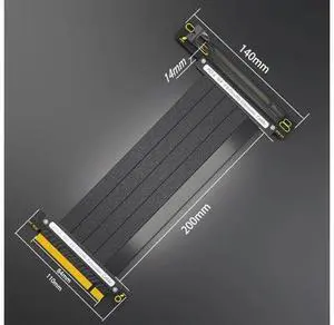 PCIE 4.0 Extension Cable, 16x Shielded High Speed GPU Riser Cable with PCI Express Port GPU Extension Card, 20cm 180°-AB01 PCIE 4.0 Extension Cable, 16x Shielded High Speed GPU Riser Cable with PCI Express Port GPU Extension Card, 20cm 180°-AB01