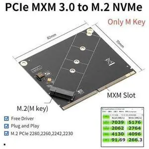 MXM to NVME Adapter Riser Board Converter PCIe MXM 3.0 to M.2 NVME Expansion Card Support 2230 2242 2260 2280 M2 NVME SSD for PC MXM to NVME Adapter Riser Board Converter PCIe MXM 3.0 to M.2 NVME Expansion Card Support 2230 2242 2260 2280 M2 NVME SSD for PC