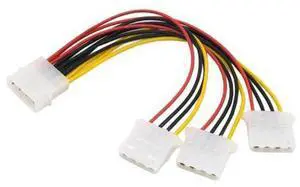High Quality 4Pin IDE Power Cables HY1578 4 Pin Molex Male to 3 port Molex IDE Female Power Supply Splitter Adapter Cable High Quality 4Pin IDE Power Cables HY1578 4 Pin Molex Male to 3 port Molex IDE Female Power Supply Splitter Adapter Cable