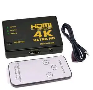 HDMI-compatible Switch 4K Switcher 3 In 1 Out HD 1080P Video Cable Splitter 1x3 Hub Adapter Converter for PS4/3 TV Box HDTV PC HDMI-compatible Switch 4K Switcher 3 In 1 Out HD 1080P Video Cable Splitter 1x3 Hub Adapter Converter for PS4/3 TV Box HDTV PC