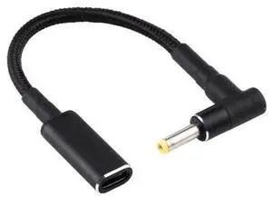 4.0 x 1.7mm Elbow to USB-C / Type-C Adapter Nylon Braid Cable 4.0 x 1.7mm Elbow to USB-C / Type-C Adapter Nylon Braid Cable