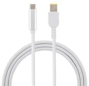 USB-C / Type-C to Big Square USB Male Laptop Power Charging Cable for Thinkpad/ThinkBook/Xiaoxin, Cable Length: about 1.5m(White) USB-C / Type-C to Big Square USB Male Laptop Power Charging Cable for Thinkpad/ThinkBook/Xiaoxin, Cable Length: about 1.5m(White)