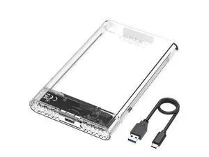 External Hard Drive Enclosure for 7mm 9.5mm 2.5 inch SATA SSD/HDD, 5Gbps USB C to SATA Adapter Storage Case, 6TB Capacity (White) External Hard Drive Enclosure for 7mm 9.5mm 2.5 inch SATA SSD/HDD, 5Gbps USB C to SATA Adapter Storage Case, 6TB Capacity (White)