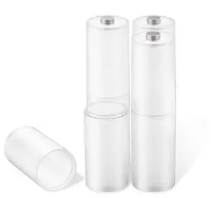 AAA to AA Battery Adapter 4 Pack Battery Converter Cases Holder Shell for AAA Battery with Metal Contacts on Bottom AAA to AA Battery Adapter 4 Pack Battery Converter Cases Holder Shell for AAA Battery with Metal Contacts on Bottom