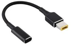 PD 100W 18.5-20V Big Square USB to USB-C / Type-C Nylon Braid Cable for Thinkpad/ThinkBook/Xiaoxin, Length: about 30cm PD 100W 18.5-20V Big Square USB to USB-C / Type-C Nylon Braid Cable for Thinkpad/ThinkBook/Xiaoxin, Length: about 30cm