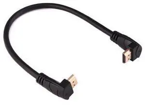 30cm 4K*2K HDMI 2.0 Version High Speed 270 Degree Right Angle HDMI Male to 270 Degree Right Angle HDMI Male Cable with Ethernet (Black) 30cm 4K*2K HDMI 2.0 Version High Speed 270 Degree Right Angle HDMI Male to 270 Degree Right Angle HDMI Male Cable with Ethernet (Black)