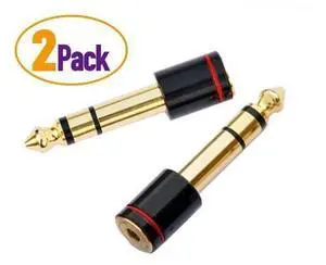 Plug macho banhado a ouro de 6.35mm 1/4 ", cabo de entrada fêmea de 1/4mm para fone de ouvido estéreo, adaptador de áudio trs 3.5 para 1/8 Plug macho banhado a ouro de 6.35mm 1/4 ", cabo de entrada fêmea de 1/4mm para fone de ouvido estéreo, adaptador de áudio trs 3.5 para 1/8