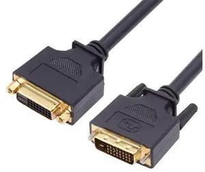 DVI 24+1 Male to Female Extension Cable DVI-D Dual Link Digital Video for Monitor Graphics Card 50cm DVI 24+1 Male to Female Extension Cable DVI-D Dual Link Digital Video for Monitor Graphics Card 50cm