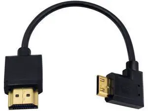 Mini HDMI to Standard HDMI Cable HDMI to Mini HDMI Cable Ultra-Thin Left Angled 90 Degree Mini HDMI Male to HDMI Male Cable Support 4K Ultra HD 1080p 3D(HDMI 2.0) (15cm/6 inch) Mini HDMI to Standard HDMI Cable HDMI to Mini HDMI Cable Ultra-Thin Left Angled 90 Degree Mini HDMI Male to HDMI Male Cable Support 4K Ultra HD 1080p 3D(HDMI 2.0) (15cm/6 inch)