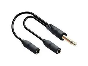 6.35 Mm Male To 2 6.35 Mm Female Adapter Cable 1/4 6.35mm Plug To Dual 6.35mm Jack Y Splitter Stereo Audio Cord 6.35 Mm Male To 2 6.35 Mm Female Adapter Cable 1/4 6.35mm Plug To Dual 6.35mm Jack Y Splitter Stereo Audio Cord