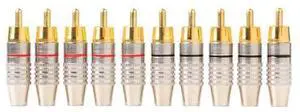 10pcs RCA Plug Connector Professional RCA Plug Connector Adapter Accessories for DIY Audio Video Cable 10pcs RCA Plug Connector Professional RCA Plug Connector Adapter Accessories for DIY Audio Video Cable