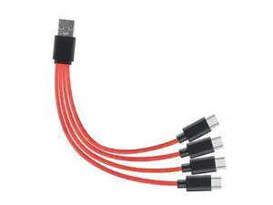 4 in 1 Convert Type-C USB Splitter Cable 4 Port Fast-Charging Adapter for Hard Drive Disk Phone Charger Cord Connector 4 in 1 Convert Type-C USB Splitter Cable 4 Port Fast-Charging Adapter for Hard Drive Disk Phone Charger Cord Connector