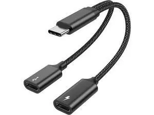 USB C Splitter USB C to USB C Female Adapter USB Y Splitter Cable(NOT for Monitor)USB C Male to 2USB-C Female Cord Double USB C Port Hub USB C Charging Split Adapter for Mac Xbox One PS5 Laptop USB C Splitter USB C to USB C Female Adapter USB Y Splitter Cable(NOT for Monitor)USB C Male to 2USB-C Female Cord Double USB C Port Hub USB C Charging Split Adapter for Mac Xbox One PS5 Laptop