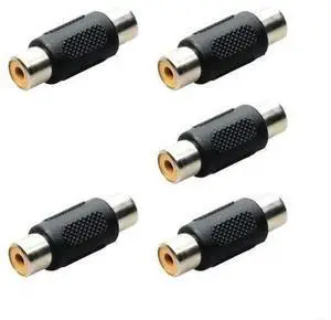 5PCS RCA Female To Female Jack Plug RCA Connector AV Cable Plug Video Audio CCTV Extension Adapter 5PCS RCA Female To Female Jack Plug RCA Connector AV Cable Plug Video Audio CCTV Extension Adapter
