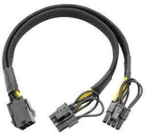 GPU PCIe 6Pin Female to 2X 8Pin (6+2) Male PCIExpress Graphics Card Power Adapter 6P PCIE Extension Splitter Cable GPU PCIe 6Pin Female to 2X 8Pin (6+2) Male PCIExpress Graphics Card Power Adapter 6P PCIE Extension Splitter Cable
