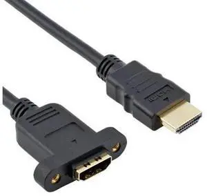 30cm HDMI (Type-A) Male to HDMI (Type-A) Female Adapter Cable with 2 Screw Holes 30cm HDMI (Type-A) Male to HDMI (Type-A) Female Adapter Cable with 2 Screw Holes