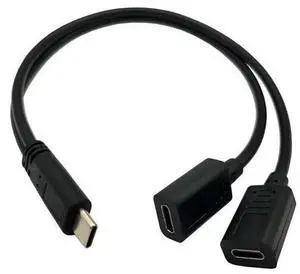 USB C Splitter Charge Cable USB Type C Male to Dual 2 USB Type C Female Splitter Y Charge Connector Cable Only for Charging Mac USB C Splitter Charge Cable USB Type C Male to Dual 2 USB Type C Female Splitter Y Charge Connector Cable Only for Charging Mac