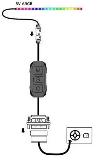 ARGB Controller 5V 3-pin to SATA Power Supply Mini RGB Controller 3PIN Hub for Desktop Computer Fan LED Light Radiator ARGB Controller 5V 3-pin to SATA Power Supply Mini RGB Controller 3PIN Hub for Desktop Computer Fan LED Light Radiator