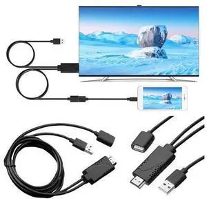 2 in 1 Wire Dongle Plug and Play 1080P HD USB Male To HDTV Male 1080P HDTV Mirroring Cable for Galaxy 2 in 1 Wire Dongle Plug and Play 1080P HD USB Male To HDTV Male 1080P HDTV Mirroring Cable for Galaxy