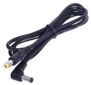 DC Power Plug L-shaped 5.5X2.1mm male to 5.5mmX2.5mm Male 90 Right Angle Jack with Cord Connector Cable 20AWG for CCTV Cameras DC Power Plug L-shaped 5.5X2.1mm male to 5.5mmX2.5mm Male 90 Right Angle Jack with Cord Connector Cable 20AWG for CCTV Cameras