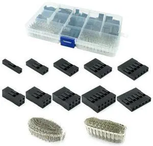 620pcs Dupont Connector 2.54mm, Dupont Cable Jumper Wire Pin Header Housing Kit, Male Crimp Pins+Female Pin Terminal Connector 620pcs Dupont Connector 2.54mm, Dupont Cable Jumper Wire Pin Header Housing Kit, Male Crimp Pins+Female Pin Terminal Connector