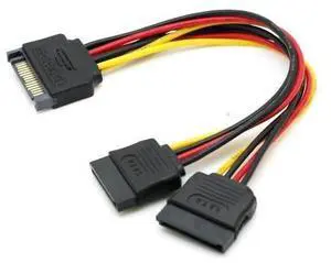 SATA II Hard Disk Power 15Pin SATA Male To 2 Female 15Pin Power HDD Splitter Y 1 To 2 Extension Cable 20CM(1pcs) SATA II Hard Disk Power 15Pin SATA Male To 2 Female 15Pin Power HDD Splitter Y 1 To 2 Extension Cable 20CM(1pcs)