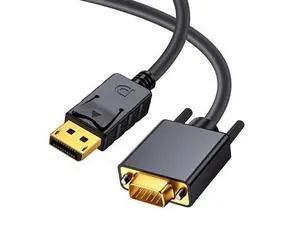 DisplayPort to VGA Cable 6FT/1.8M, Displayport to VGA Adapter Gold Plated 1080P@60Hz for Monitor, Laptop, PC, TV, Projector (Not Bidirectional) DisplayPort to VGA Cable 6FT/1.8M, Displayport to VGA Adapter Gold Plated 1080P@60Hz for Monitor, Laptop, PC, TV, Projector (Not Bidirectional)