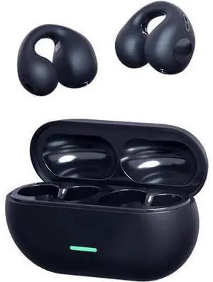 Wireless Bone Conduction Headphones, Open-Ear Waterproof for Workouts, Hiking, Driving - Black Wireless Bone Conduction Headphones, Open-Ear Waterproof for Workouts, Hiking, Driving - Black