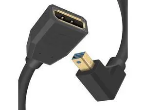 Displayport to Mini Displayport Extension Cable 1.4, 8k Mini DP to DP, Up Angle Mini Displayport Male to Displayport Female Extention Cable for Laptop PC TV Gaming Monitor. 1Ft/30cm Displayport to Mini Displayport Extension Cable 1.4, 8k Mini DP to DP, Up Angle Mini Displayport Male to Displayport Female Extention Cable for Laptop PC TV Gaming Monitor. 1Ft/30cm