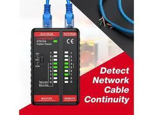 HABOTEST HT812A Network Cable Tester ,Cable Telephone Line Continuity Test For CAT5/CAT5E/CAT6/CAT6A, UTP/STP Network Test T HABOTEST HT812A Network Cable Tester ,Cable Telephone Line Continuity Test For CAT5/CAT5E/CAT6/CAT6A, UTP/STP Network Test T