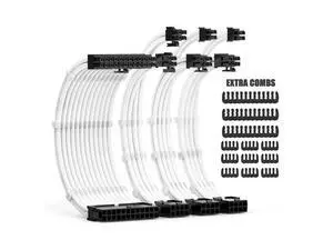 PSU Cable Extensions Kit 30CM With Cable Combs Extension Power Supply Cable 24Pin 8Pin(4+4) 8Pin(6P+2P) For ATX Power PSU Cable Extensions Kit 30CM With Cable Combs Extension Power Supply Cable 24Pin 8Pin(4+4) 8Pin(6P+2P) For ATX Power