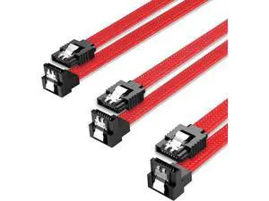 3PACK SATA Cable III 3 Pack 90 Degree Straight to Right Angle 6Gbps HDD SDD SATA Data Cable with Locking Latch 50cm 18 Inch for SATA HDD, SSD, CD Driver, CD Writer Red 3PACK SATA Cable III 3 Pack 90 Degree Straight to Right Angle 6Gbps HDD SDD SATA Data Cable with Locking Latch 50cm 18 Inch for SATA HDD, SSD, CD Driver, CD Writer Red