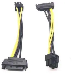 SATA Power 15P To 6P Graphics Card Reverse Power Wiring 15 Pin 6PIN Graphics Card Power Cord 15CM SATA Power 15P To 6P Graphics Card Reverse Power Wiring 15 Pin 6PIN Graphics Card Power Cord 15CM