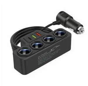12V/24V Car Cigarette Lighter Adapter 4-Socket 3.1A Charger Charger USB Car USB+QC3.0+PD3.1A Accessories 120W Power Outlet 12V/24V Car Cigarette Lighter Adapter 4-Socket 3.1A Charger Charger USB Car USB+QC3.0+PD3.1A Accessories 120W Power Outlet