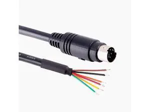 Mini DIN 6 Pin Male to Bare Wire Adapter Cable, 6-Pin Plug to Open End Connector Cord for DIY, Repair, Audio, Industrial Equipment, 0.5m/1.64ft Mini DIN 6 Pin Male to Bare Wire Adapter Cable, 6-Pin Plug to Open End Connector Cord for DIY, Repair, Audio, Industrial Equipment, 0.5m/1.64ft