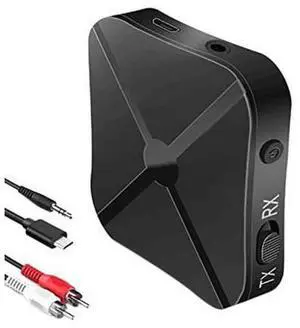 Bluetooth 5.0 Transmitter Receiver 2 in 1 Bluetooth Adapter 3.5 mm Jack for Simultaneous Use of Tx and Rx 2 Devices Bluetooth 5.0 Transmitter Receiver 2 in 1 Bluetooth Adapter 3.5 mm Jack for Simultaneous Use of Tx and Rx 2 Devices