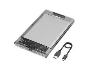 External Hard Drive Enclosure for 7mm 9.5mm 2.5 inch SATA SSD/HDD, 5Gbps USB C to SATA Adapter Storage Case, 6TB Capacity (Black) External Hard Drive Enclosure for 7mm 9.5mm 2.5 inch SATA SSD/HDD, 5Gbps USB C to SATA Adapter Storage Case, 6TB Capacity (Black)