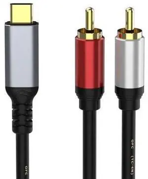 USB C to 2RCA Male Jack Plug Adapter Type-C to RCA Male to Male Y RCA Splitter for Car Aux Stereo Speaker Amp Cord USB C to 2RCA Male Jack Plug Adapter Type-C to RCA Male to Male Y RCA Splitter for Car Aux Stereo Speaker Amp Cord