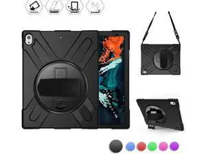 iPad Pro 12.9 Case 3rd Gen 2018 Heavy Duty Shockproof Protective Case Cover with 360 Degree Rotating Kickstand / Adjustable Hand Strap and Carrying Shoulder Strap for iPad Pro 12.9 3rd Generation iPad Pro 12.9 Case 3rd Gen 2018 Heavy Duty Shockproof Protective Case Cover with 360 Degree Rotating Kickstand / Adjustable Hand Strap and Carrying Shoulder Strap for iPad Pro 12.9 3rd Generation