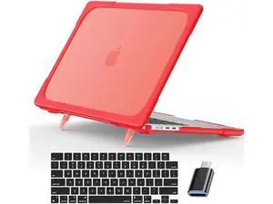 Compatible with MacBook Air 15 inch Case 2023 Release A2941 M2 Chip with Liquid Retina Display Touch ID, Heavy Duty Rugged Hard Shell Shockproof Cover with Keyboard Skin, Type C Adapter Red Compatible with MacBook Air 15 inch Case 2023 Release A2941 M2 Chip with Liquid Retina Display Touch ID, Heavy Duty Rugged Hard Shell Shockproof Cover with Keyboard Skin, Type C Adapter Red